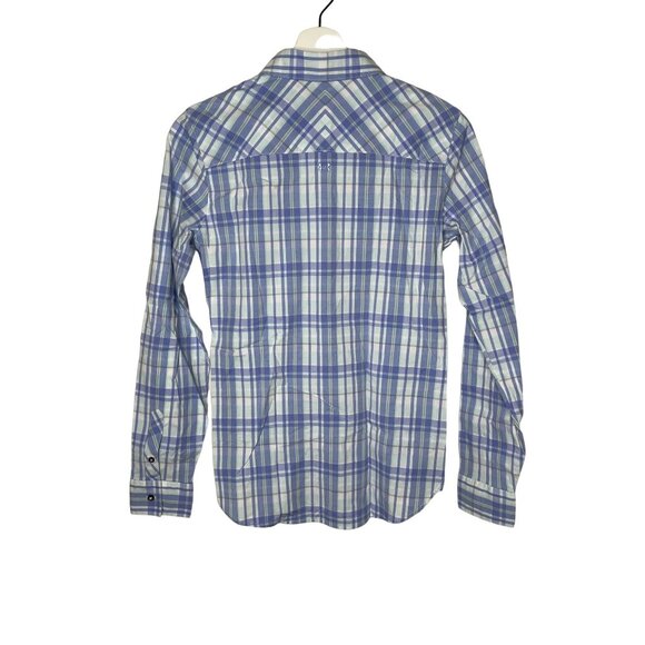 Under Armour Blue Plaid Button Down Shirt Women’s XS - Picture 9 of 12